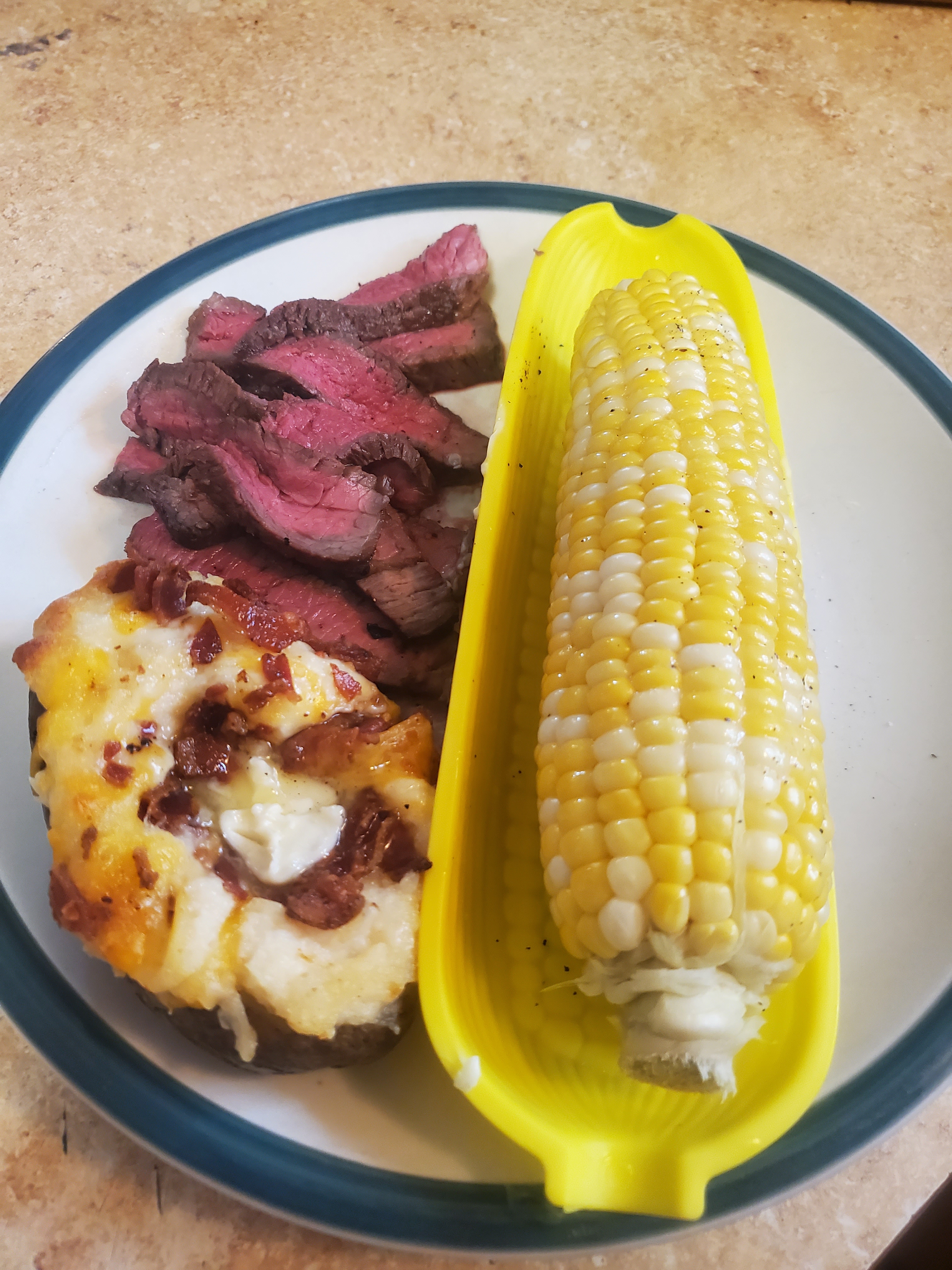 Steak and Twice Baked Potatoes